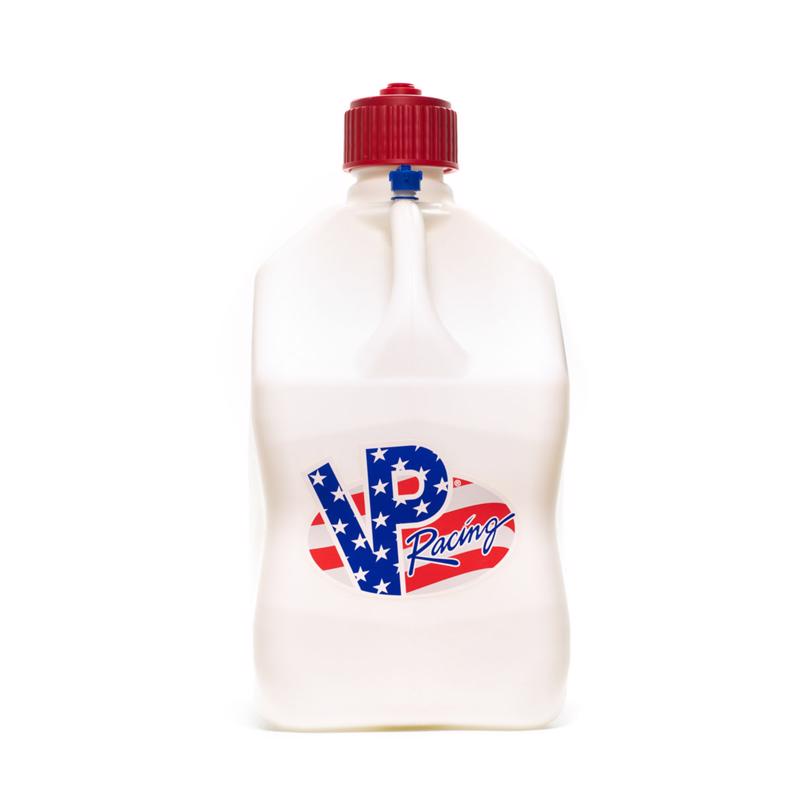 White square utility jug from Emery Jensen, 5-gallon capacity, designed for storage and utility purposes.