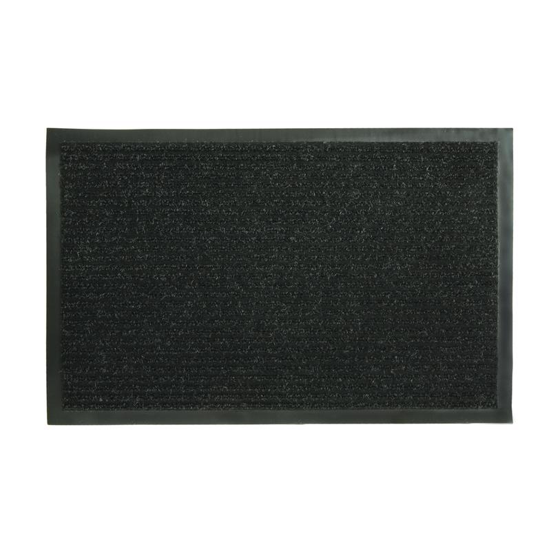 Charcoal Emery Jensen RIB MAT utility mat, 36x21 inches, with textured ribbed surface for durable floor protection.