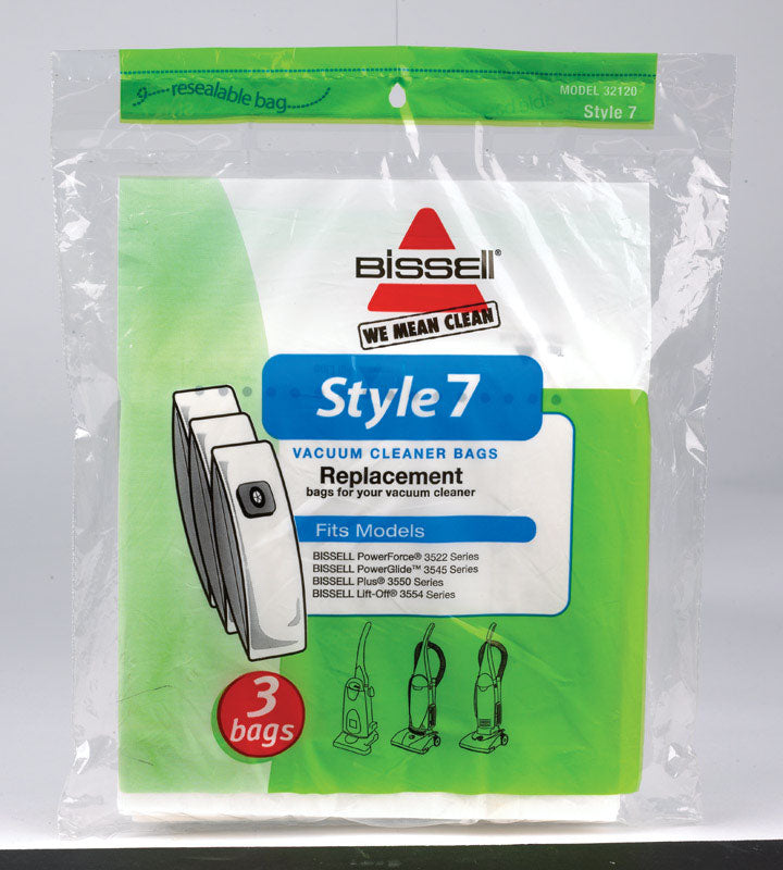Three Emery Jensen VAC BAG STYLE 7 vacuum bags for efficient storage and cleaning, displayed in a pack.