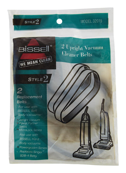Pair of Emery Jensen vacuum belts, Style 2 BSSL, designed for reliable appliance performance, shown in the image.