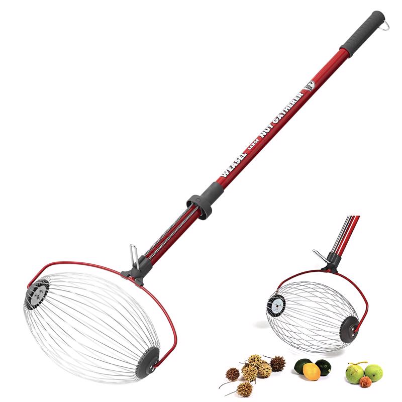 Emery Jensen Nut Gatherer LG 47.5-inch vegetable hooks and fruit picker with durable handle for harvesting nuts and produce.