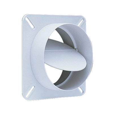 Emery Jensen Damper Inline Draft Block in vent kit, showing a metal damper for controlling airflow in ventilation systems.
