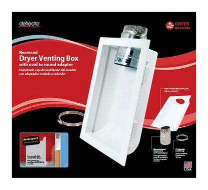 DRYER VENTING BOX 4" WHT - Pack of 2