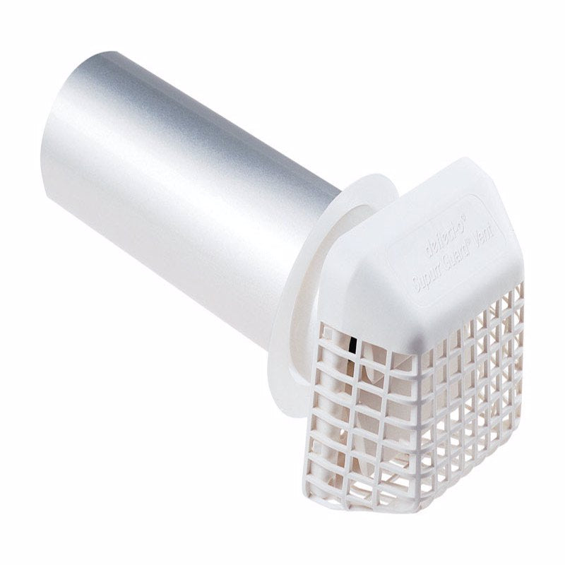 Emery Jensen vent hood dryer vent kit with white hood for effective outdoor exhaust and ventilation.