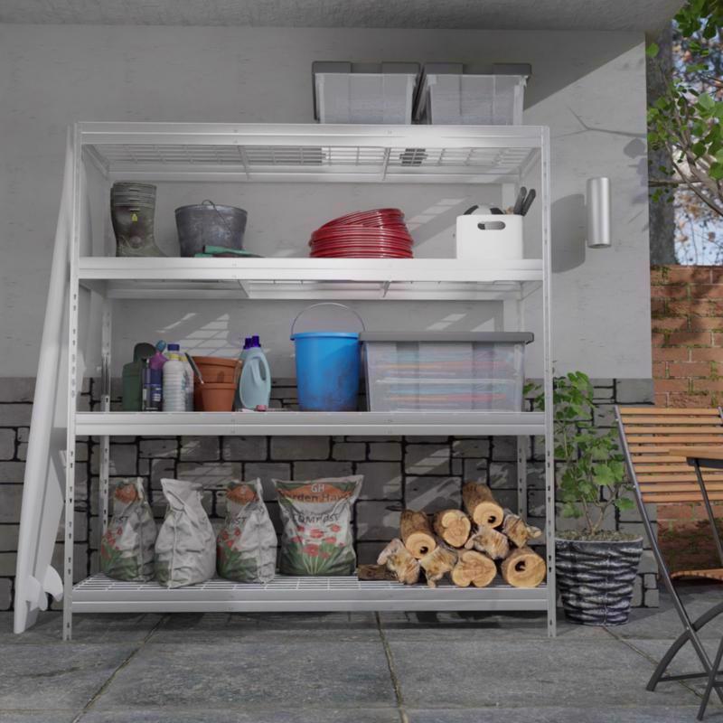 SHLF UNIT 4TIER MTL 60"W