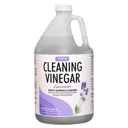 Emery Jensen CLN Vinegar Lavender cleaning solution in four 128oz bottles, ideal for household cleaning and fresh lavender scent.