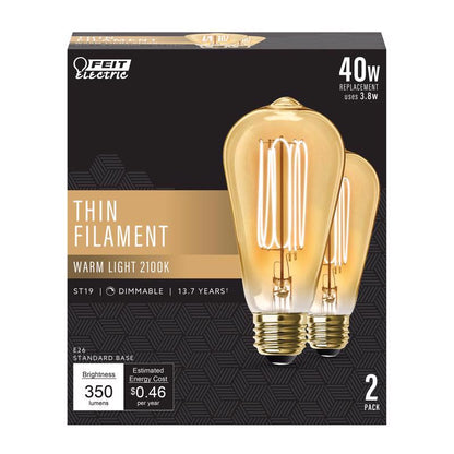 FILAMNT LED BLB WRM WHT