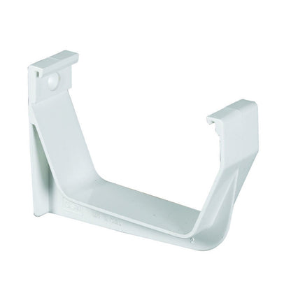 White vinyl hook bracket from Emery Jensen's EXTR hook bracket vinyl accessories collection, mounted on a surface.