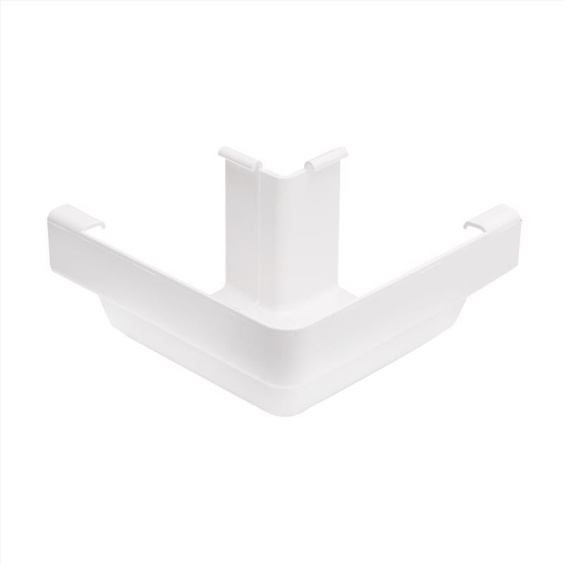 White vinyl outside corner piece from Emery Jensen vinyl accessories, designed for corner finishing and protection.