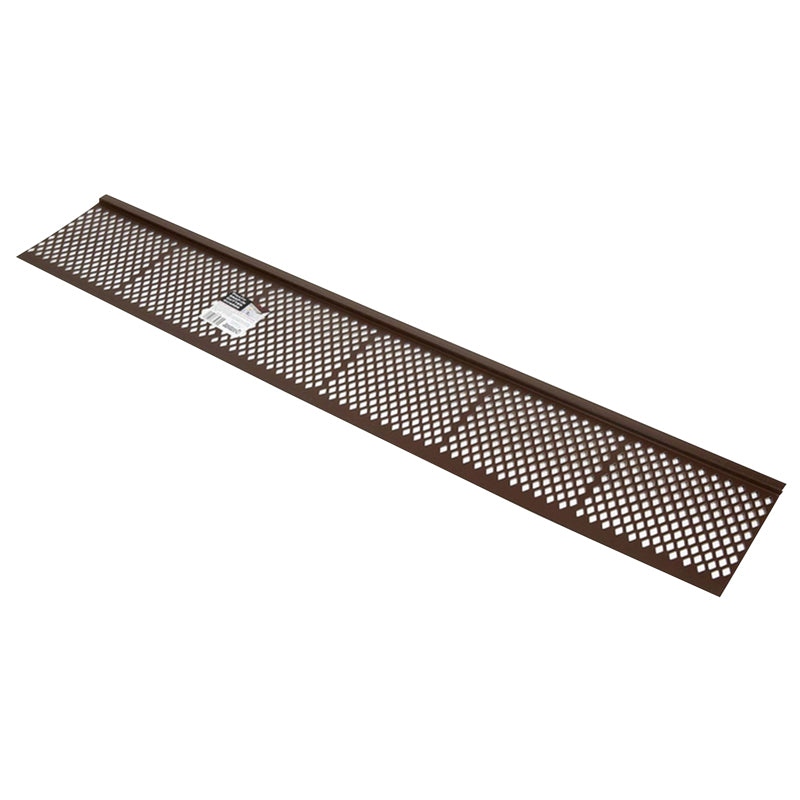 Emery Jensen vinyl gutter downspout with 3-inch gutter filter attached, designed to prevent debris and clogging.