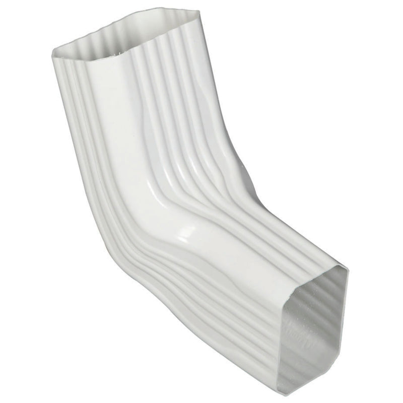 Emery Jensen vinyl gutter downspout in white, designed for seamless rainwater drainage and durable gutter system installation.