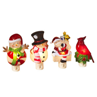 Pack of 12 Emery Jensen CMAS nightlight wall decor with colorful, decorative nightlights for children’s rooms.