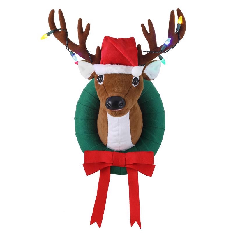 Emery Jensen LED Dear Head Wall Decor, modern wall decor with illuminated deer head design for stylish home interior.