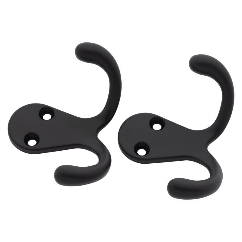 Pair of Emery Jensen wall mount brackets in black metal, designed for secure mounting and durable support.