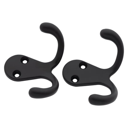 Pair of Emery Jensen wall mount brackets in black metal, designed for secure mounting and durable support.