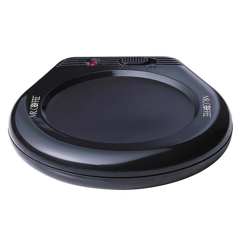 Emery Jensen Mr Coffee Mug Warmer warming tray with a black base and a heating surface for keeping mugs warm.