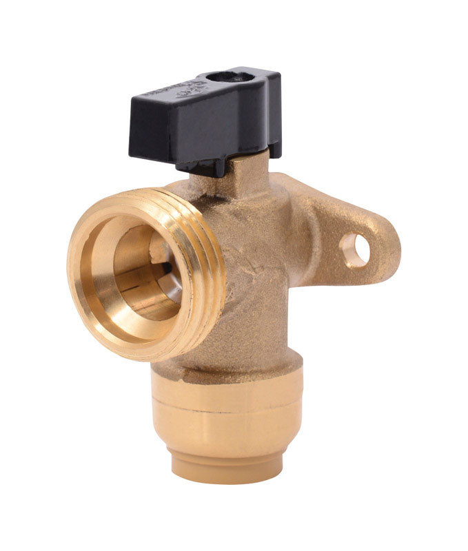 Emery Jensen PTC wash machine valve with 1/2 inch to 3/4 inch angle valve for plumbing connections