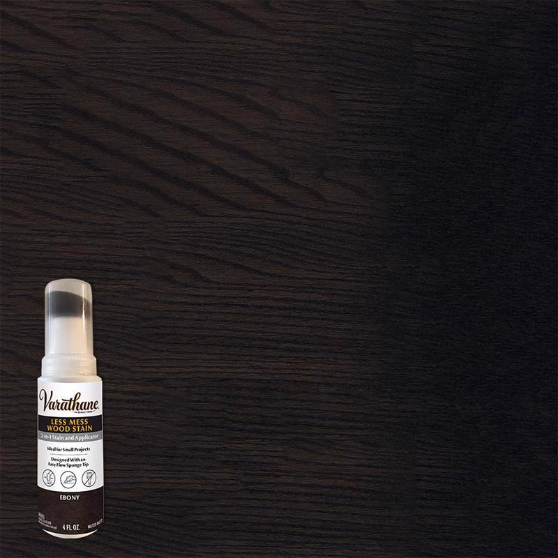 Emery Jensen water clean-up wood stain in ebony color, 4 oz bottles, pack of four, ideal for wood finishing projects