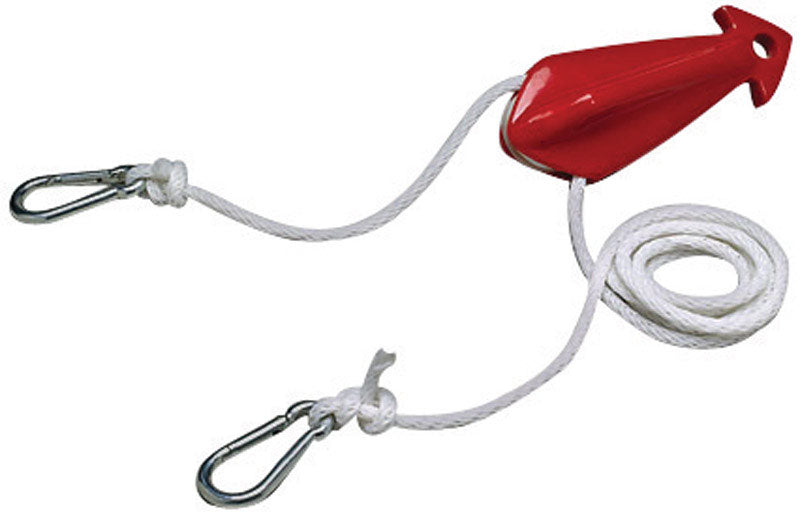 Marine tow rope by Emery Jensen, 8-foot water ski accessory with durable construction for safe towing.