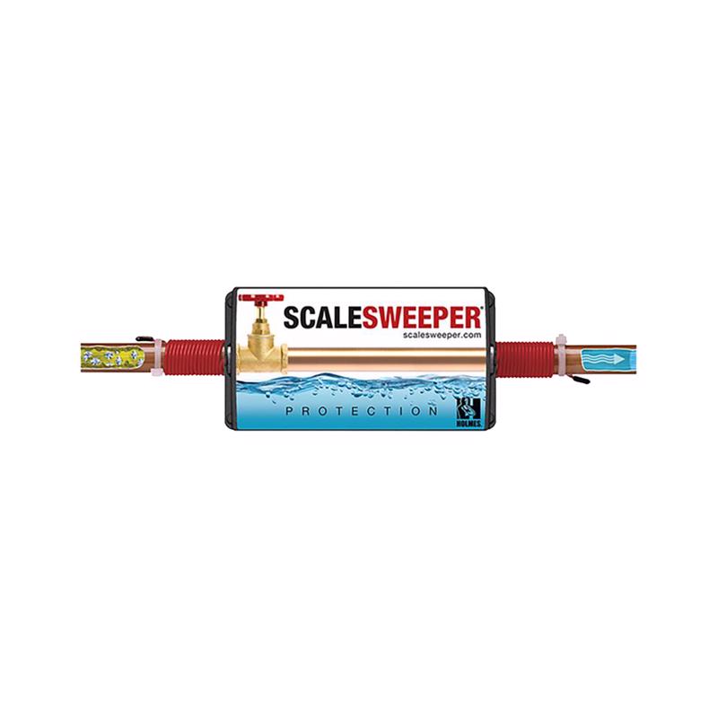 Emery Jensen SCALESWEEPER WTR DESCALE water softener chemical bottle for removing mineral buildup in appliances.