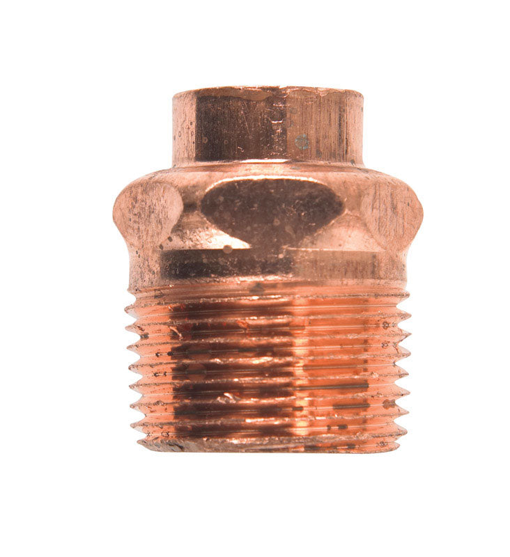 Emery Jensen water supply fitting adapter 1/2 inch to 3/4 inch MPT for plumbing connections.