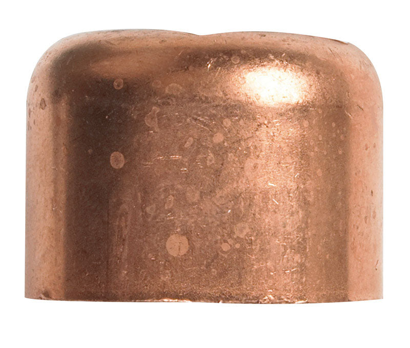 Emery Jensen 1-inch copper water supply fitting cap, used in plumbing for sealing and closing copper pipes.
