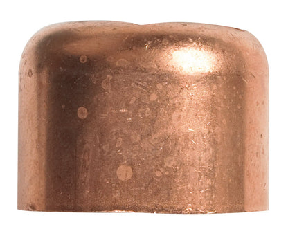 Copper water supply fitting cap with 3/8 inch size from Emery Jensen, used for plumbing connections.