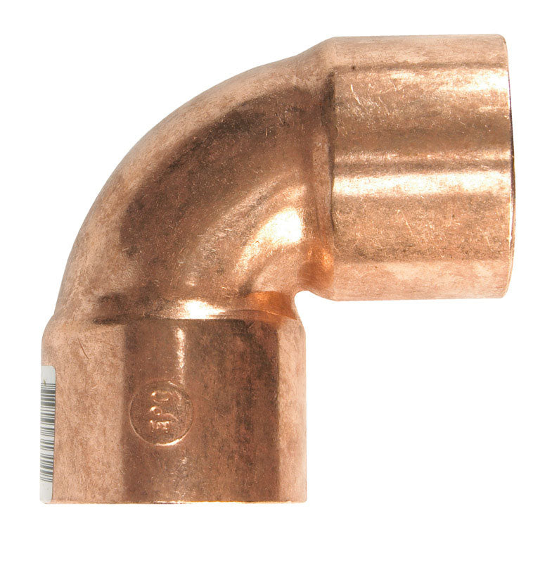 Emery Jensen 1.5-inch elbow fitting for water supply, durable copper construction, used in plumbing systems.