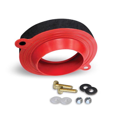 Emery Jensen Wax Free Seal Kit with wax gasket rings for plumbing repairs, showing assembled rings and tools in a kit.