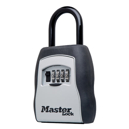 Weatherproof metal lock box by Emery Jensen, 3-1/4 inch size, sturdy security container for outdoor use.