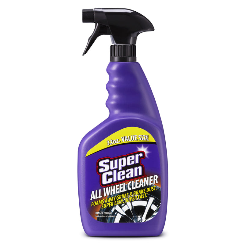 Emery Jensen SuperClean Wheel Cleaner in a 32 oz bottle, designed for effective wheel care and cleaning.
