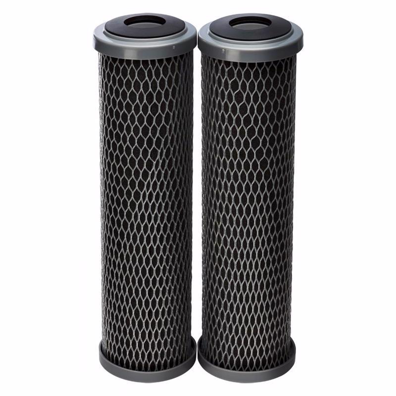 Emery Jensen CRTRDG HF150, HF160, HF360 wholehouse filters installed in a residential plumbing system.