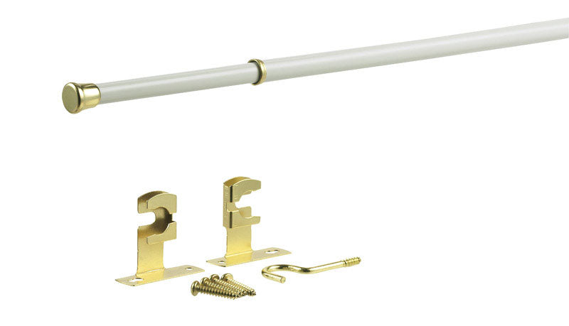 Emery Jensen wide pocket sash rod in off-white, adjustable from 48 to 84 inches, used for hanging curtains or drapes.