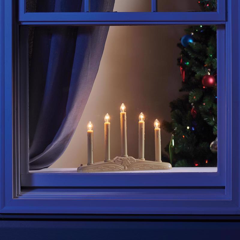Emery Jensen Candolier 5LT Celeb window candles and accessories, decorative candle holder with five candle slots in a metallic finish.