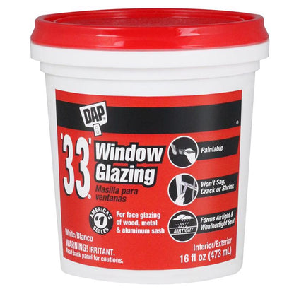GLAZING CMPD 33 WHT PINT