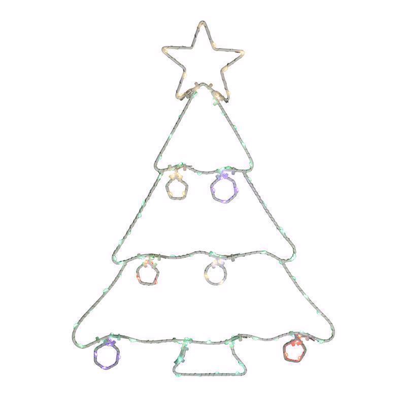 Emery Jensen 17-inch CAMS Tree Silhouette LED window silhouette with festive holiday design for seasonal decor.