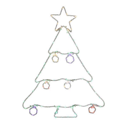 Emery Jensen 17-inch CAMS Tree Silhouette LED window silhouette with festive holiday design for seasonal decor.