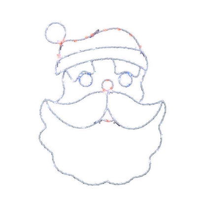 15-inch LED Santa head silhouette window decoration by Emery Jensen, festive holiday display for seasonal decor
