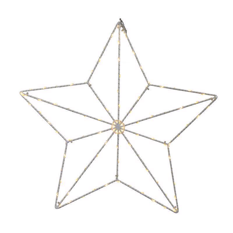 Emery Jensen 15-inch LED window silhouettes featuring star design, decorative window light for festive or seasonal decor.