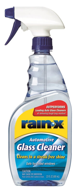 Emery Jensen CLEANR GLASS Rain-X 23oz windshield cleaner and treatment for clear, streak-free vehicle glass.