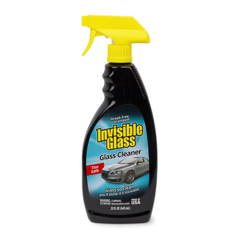 Emery Jensen Invisible Glass Clean22O windshield cleaner treatment bottle, clear liquid for automotive glass cleaning.