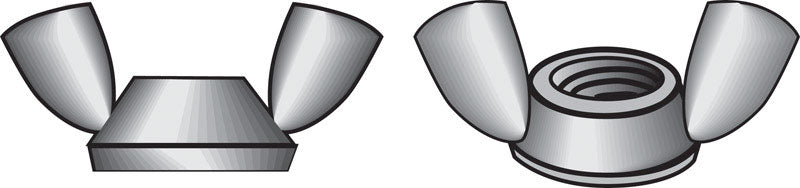 Emery Jensen wing nuts CF Z 1/2-13, zinc-plated wing nuts with textured grip for easy hand tightening and loosening.