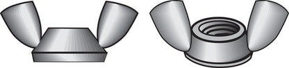Emery Jensen wing nuts CF Z 1/2-13, zinc-plated wing nuts with textured grip for easy hand tightening and loosening.