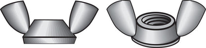 Emery Jensen wing nuts CF Z 3/8-16, metal fasteners with wing-shaped grips for easy tightening and loosening.