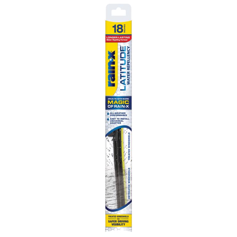 RainX LAT wiper blade 18-inch by Emery Jensen, durable windshield wiper blade for clear visibility in all weather conditions.