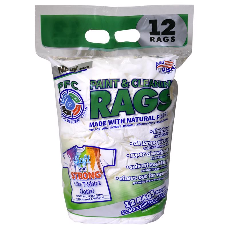 RAGS NTRL FBRS WHT 12PK - Pack of 8