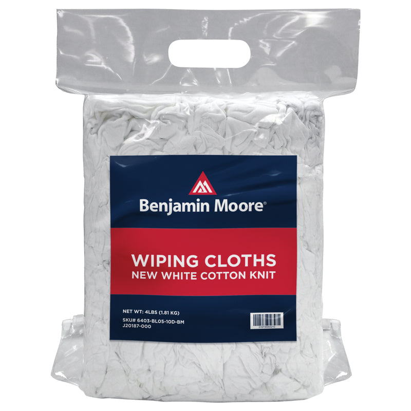 WIPING CLOTH COTTON WHT - Pack of 10