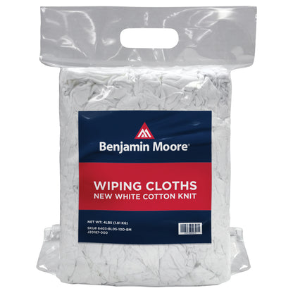 WIPING CLOTH COTTON WHT - Pack of 10