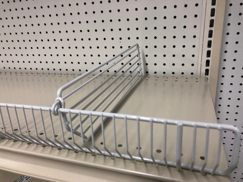 Emery Jensen wire binning divider, gray plastic, 3x19 size, used for organizing wires and cables in electrical projects.
