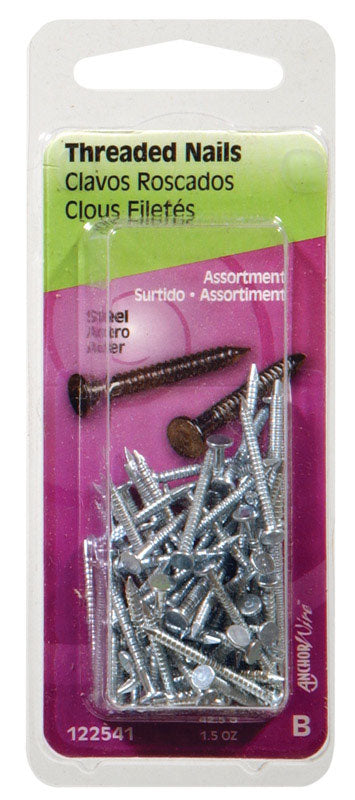 NAIL THREADED ASST 1.5oz - Pack of 6